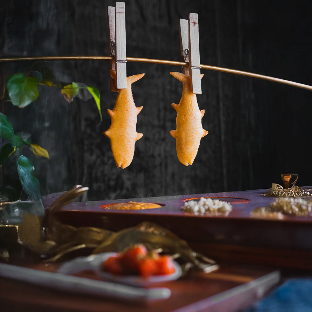 Signature course from the sensory experience at Elcielo Washington D.C., Michelin-starred restaurant