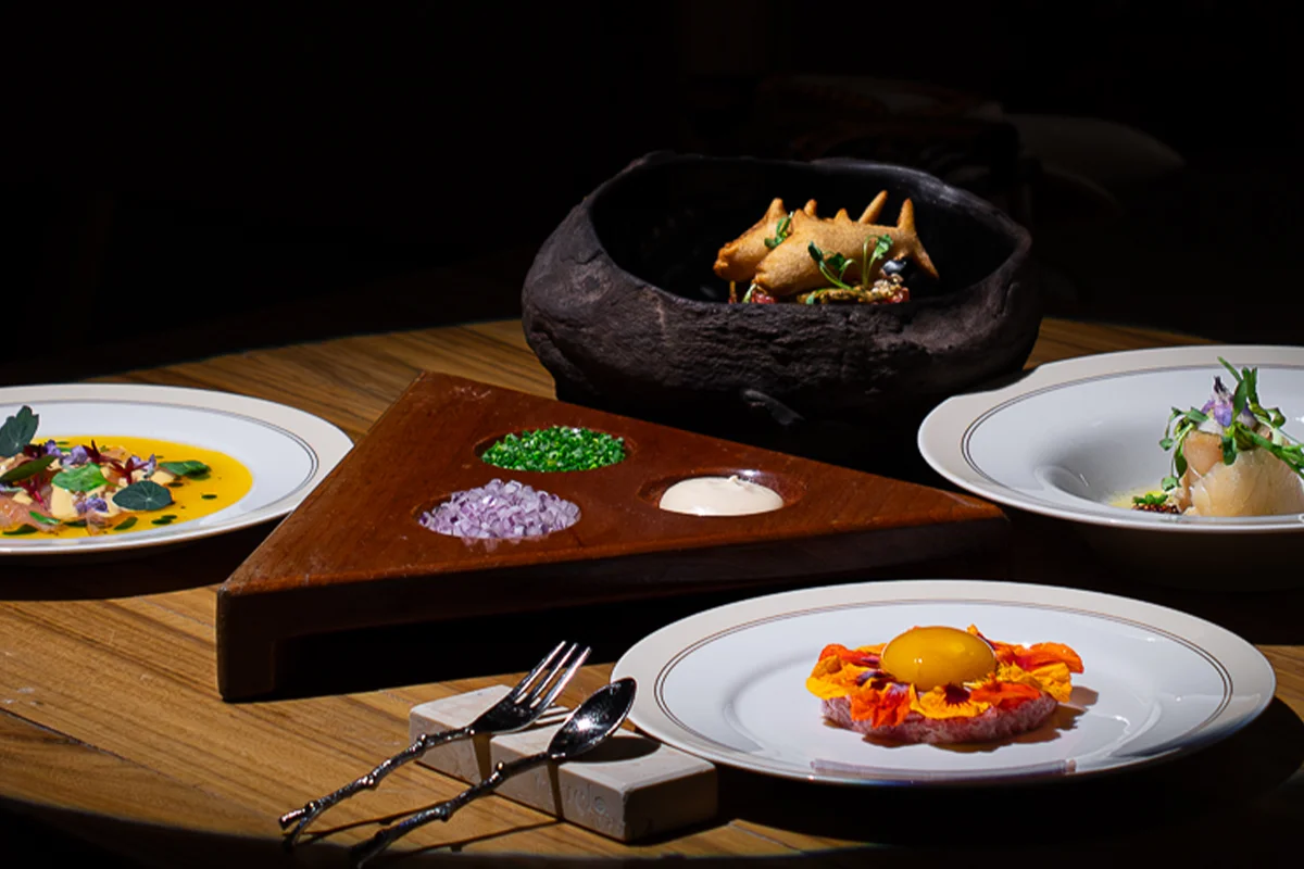 Multisensory dining experience immersive gastronomy Elcielo Medellin restaurant