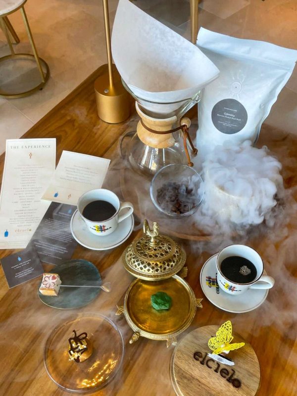Cafetal coffee experience at Elcielo celebrating Colombian coffee culture through avant-garde fine dining